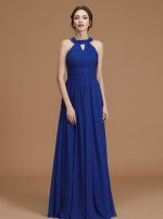 Royal Blue Long Bridesmaid Dresses,Spring Chiffon Bridesmaid Dress,11333