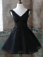 Black A-line Homecoming Dresses,Lace Sweet 16 Dress,Short Prom Dress,11514