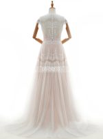 Boho Wedding Dresses,Lace Wedding Dress with Cap Sleeves,11670
