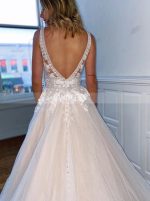 Elegant Wedding Dress,A-line Princess Bridal Dress V-neck,12198