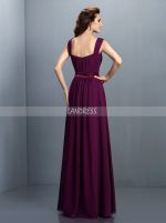 Grape Bridesmaid Dresses,Long Bridesmaid Dress with Straps,11377