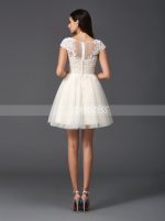 Ivory Sweet 16 Dresses with Cap Sleeves,Short Homecoming Dress,11518