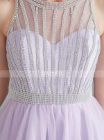 Lilac Homecoming Dresses,Tulle Sweet 16 Dress,12068