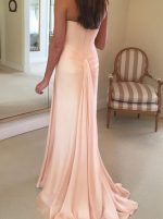 Peach Bridesmaid Dresses,One Shoulder Prom Dress for Teens,11903