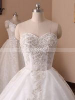 Sweetheart Ball Gown Wedding Dress,Lace Bridal Gown,11714