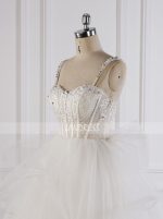 Tulle Ball Gown Wedding Dress,Illusion Bridal Gown,12088