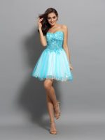Turquoise Short Sweet 16 Dresses,Two Tone Cocktail Dresses,11491